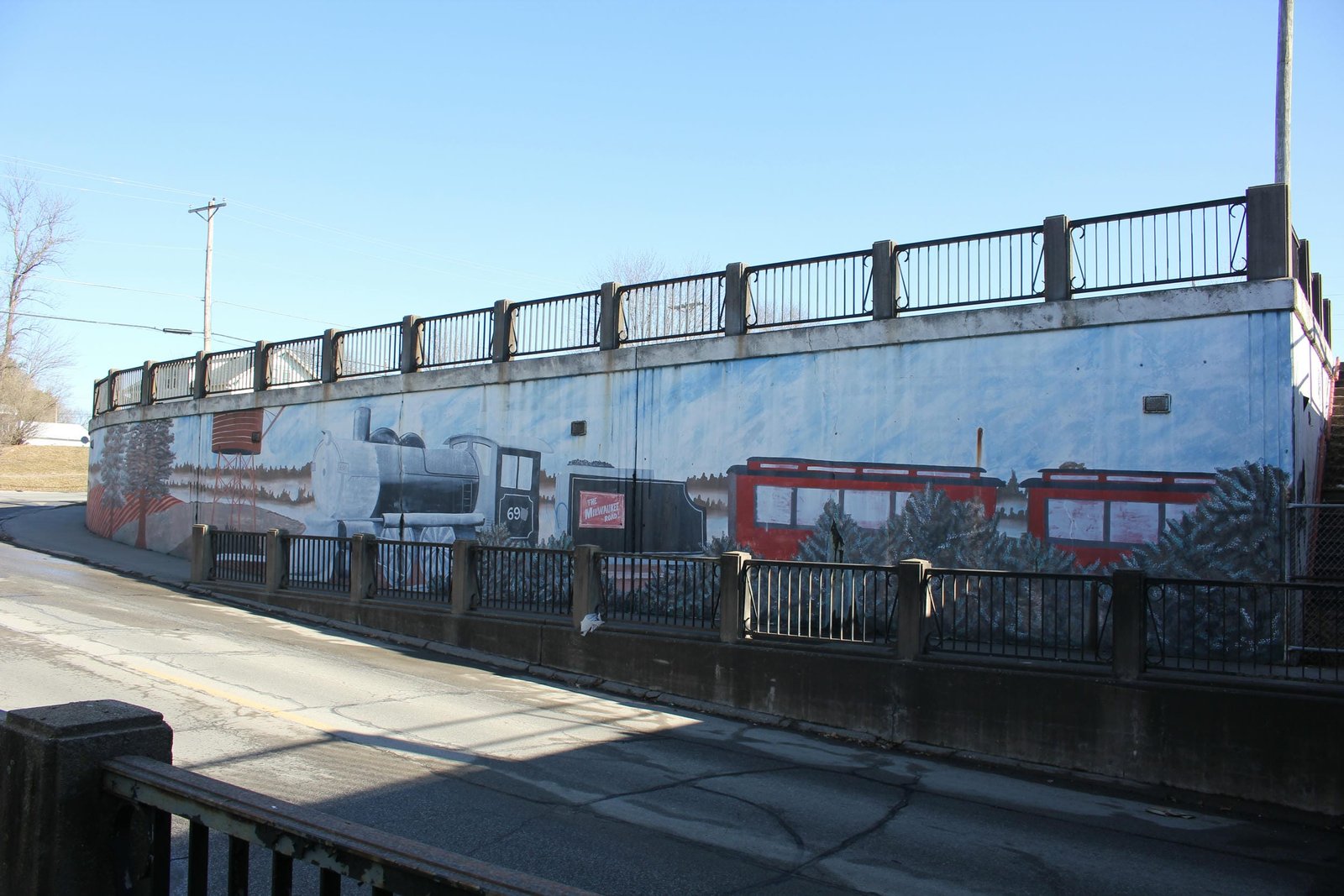 Mural on east abutment